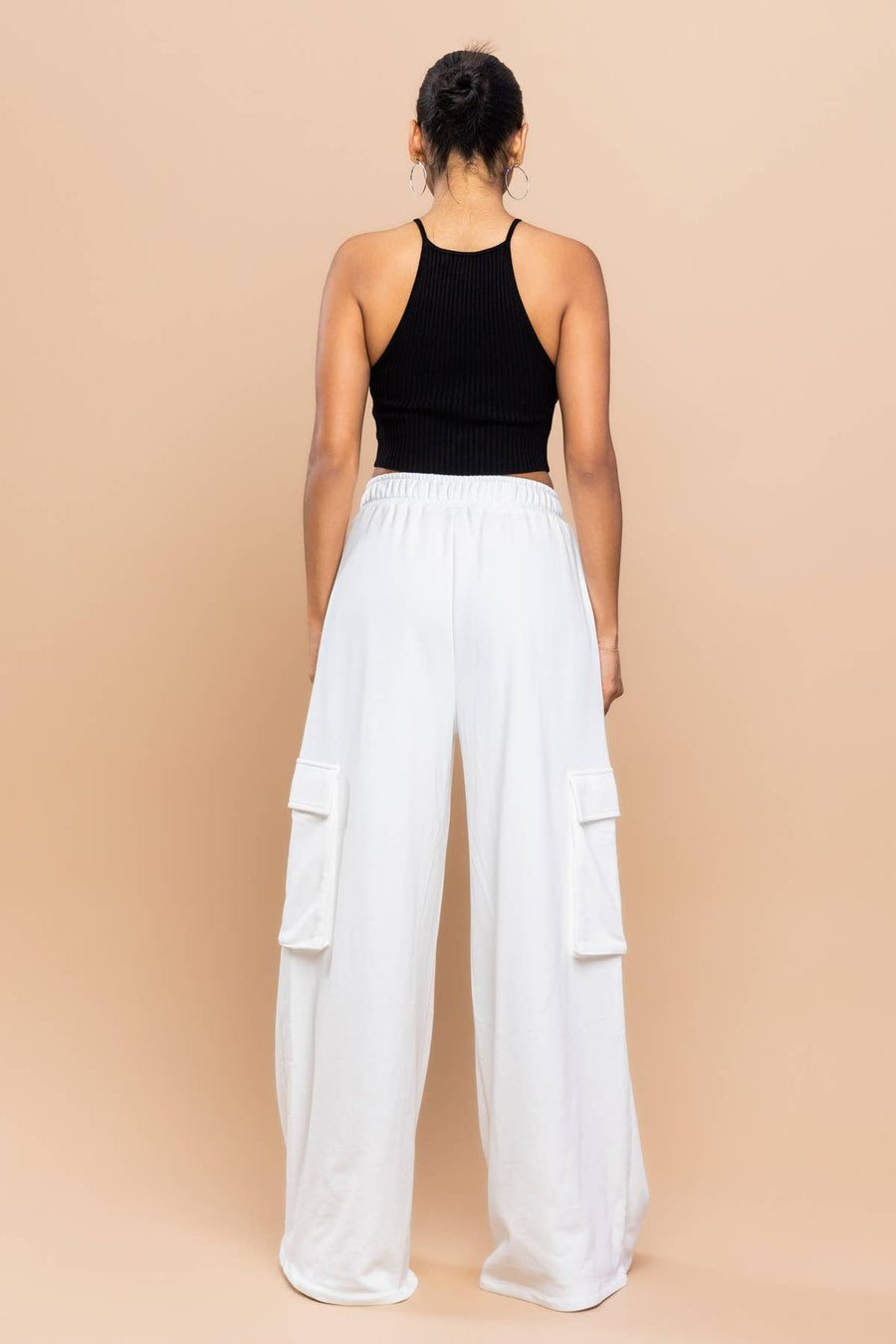 SHANICE WIDE CARGO SWEATPANTS