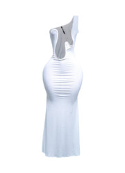 Pure Intentions Glitter Plunge Maxi Dress