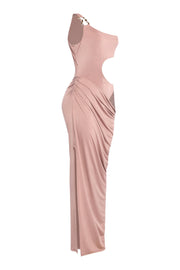 The "Blush Hour" Cutout Maxi Dress