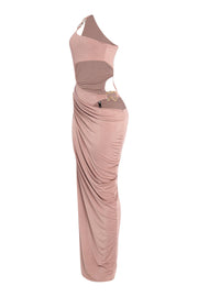 The "Blush Hour" Cutout Maxi Dress