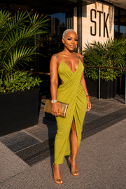 Trophy Wife Wrap Maxi Dress with front slit