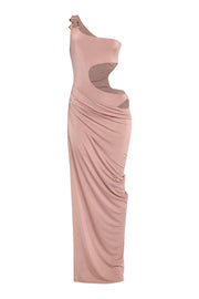 The "Blush Hour" Cutout Maxi Dress