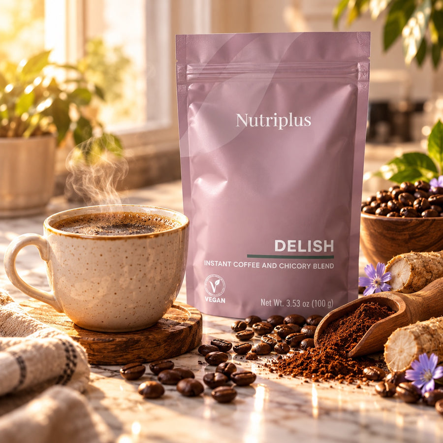 Farmasi Nutriplus Delish Instant Coffee & Chicory Blend – 100g